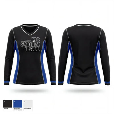MC Storm 57898030 Women's Long Sleeve V-neck Shirt - 1