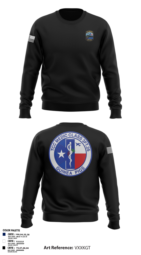 Crew Neck Sweatshirt, TCC Paramedic Class 3FT.25, , Teamtime, Team time, sublimation, custom sports apparel, team uniforms, spirit wear, spiritwear, sports uniforms, custom shirts, team store, custom team store, fundraiser sports, apparel fundraiser