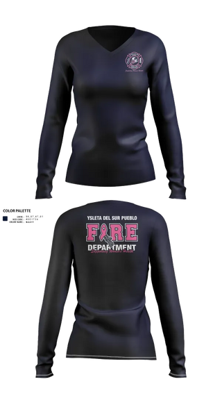 Womens Long Sleeve Vneck Shirt, Tribal Fire Department, , Teamtime, Team time, sublimation, custom sports apparel, team uniforms, spirit wear, spiritwear, sports uniforms, custom shirts, team store, custom team store, fundraiser sports, apparel fundraiser