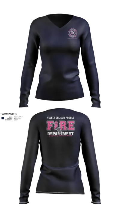Tribal Fire Department 71882774 Women's Long Sleeve V-neck Shirt - 22