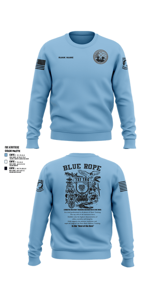 Crew Neck Sweatshirt, Blue Rope Association, Air Force, Teamtime, Team time, sublimation, custom sports apparel, team uniforms, spirit wear, spiritwear, sports uniforms, custom shirts, team store, custom team store, fundraiser sports, apparel fundraiser