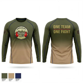 Long Sleeve Performance Shirt, Universal Boxing Gym, National Guard, Teamtime, Team time, sublimation, custom sports apparel, team uniforms, spirit wear, spiritwear, sports uniforms, custom shirts, team store, custom team store, fundraiser sports, apparel fundraiser