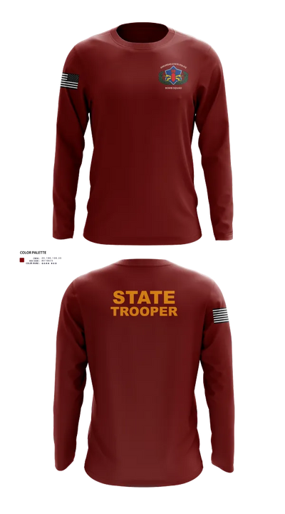 Arkansas State Police Bomb Squad 82433204 Long Sleeve Performance Shirt 22