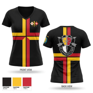 Womens Short Sleeve Vneck Shirt, HHC 3SFG, Army, Teamtime, Team time, sublimation, custom sports apparel, team uniforms, spirit wear, spiritwear, sports uniforms, custom shirts, team store, custom team store, fundraiser sports, apparel fundraiser