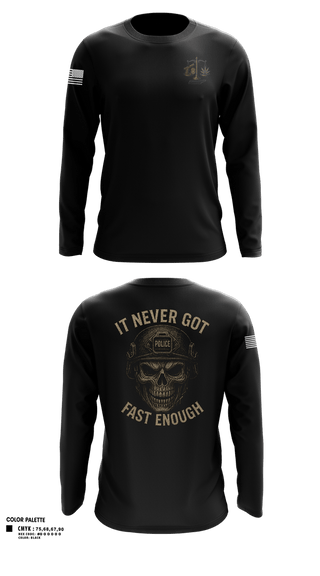 Long Sleeve Performance Shirt, LPD, Police, Teamtime, Team time, sublimation, custom sports apparel, team uniforms, spirit wear, spiritwear, sports uniforms, custom shirts, team store, custom team store, fundraiser sports, apparel fundraiser