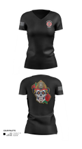 Carpentersville Fire Department 52158463 Women's Short Sleeve V-neck Shirt - 21