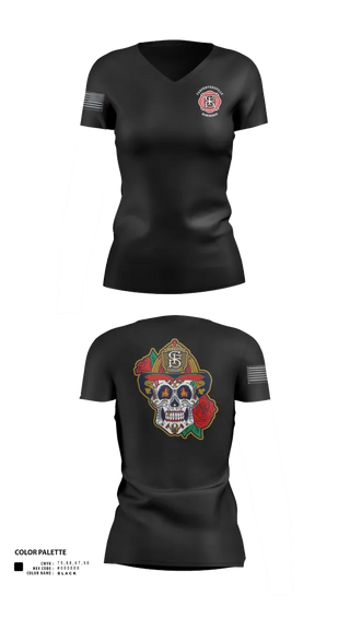 Womens Short Sleeve Vneck Shirt, Carpentersville Fire Department, Fire Department, Teamtime, Team time, sublimation, custom sports apparel, team uniforms, spirit wear, spiritwear, sports uniforms, custom shirts, team store, custom team store, fundraiser sports, apparel fundraiser