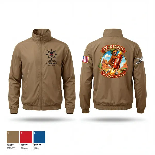 Windbreaker, C. Co. HQ PLT, Army, Teamtime, Team time, sublimation, custom sports apparel, team uniforms, spirit wear, spiritwear, sports uniforms, custom shirts, team store, custom team store, fundraiser sports, apparel fundraiser