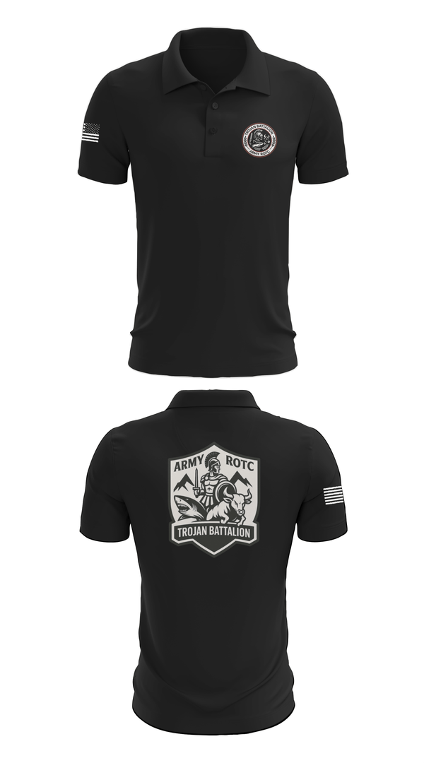 Short Sleeve Performance Polo, Trojan Battalion, Army, Teamtime, Team time, sublimation, custom sports apparel, team uniforms, spirit wear, spiritwear, sports uniforms, custom shirts, team store, custom team store, fundraiser sports, apparel fundraiser