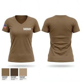 Womens Short Sleeve Vneck Shirt, Sheriff, Police, Teamtime, Team time, sublimation, custom sports apparel, team uniforms, spirit wear, spiritwear, sports uniforms, custom shirts, team store, custom team store, fundraiser sports, apparel fundraiser