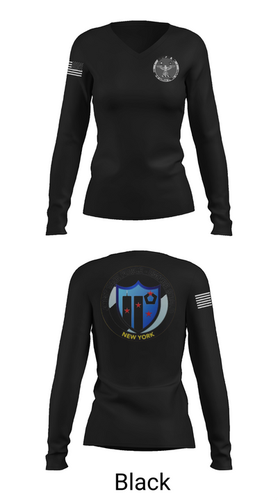 Empire Shield 55309302 Women's Long Sleeve V-neck Shirt - 35