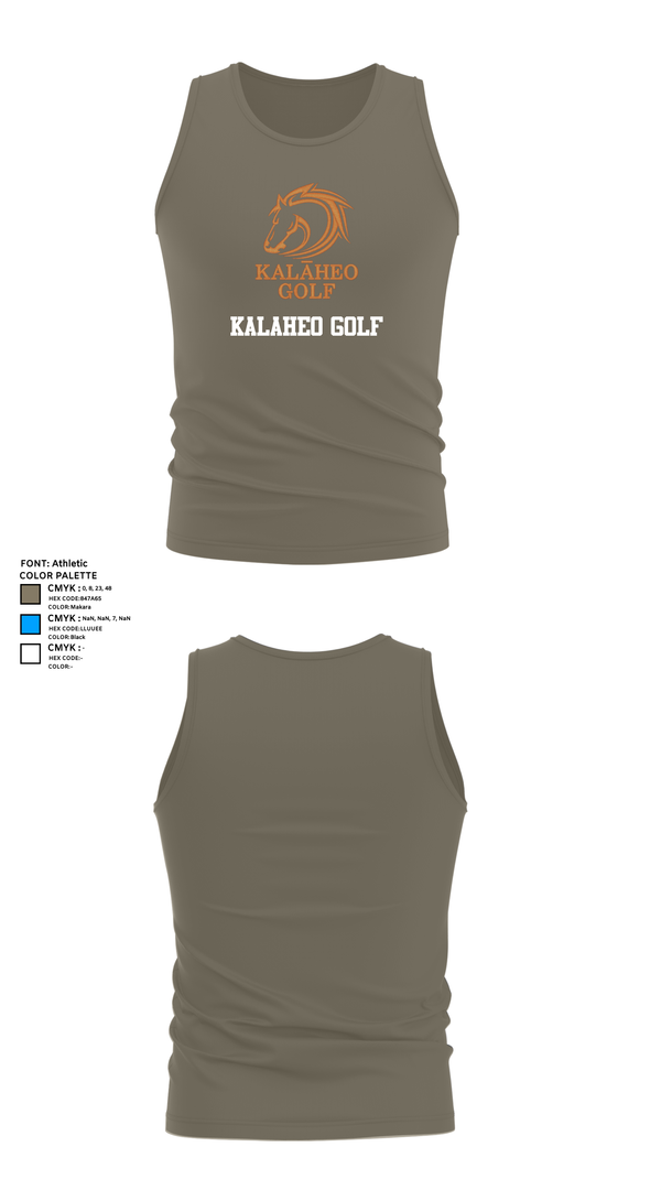Tank Top, Kalaheo Golf, Golf, Teamtime, Team time, sublimation, custom sports apparel, team uniforms, spirit wear, spiritwear, sports uniforms, custom shirts, team store, custom team store, fundraiser sports, apparel fundraiser