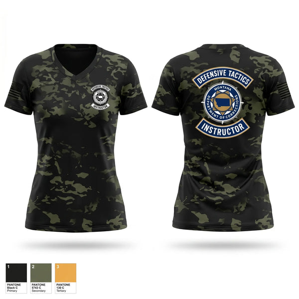 Womens Short Sleeve Vneck Shirt, Flow State AthleticsMontana Department of Corrections Defensive Tactics InstructorsMontana Department of Corrections Defensive Tactics Instructors, Police, Teamtime, Team time, sublimation, custom sports apparel, team uniforms, spirit wear, spiritwear, sports uniforms, custom shirts, team store, custom team store, fundraiser sports, apparel fundraiser