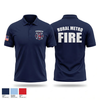 Short Sleeve Performance Polo, RURAL METRO FIRE DEPARTMENT, Fire Department, Teamtime, Team time, sublimation, custom sports apparel, team uniforms, spirit wear, spiritwear, sports uniforms, custom shirts, team store, custom team store, fundraiser sports, apparel fundraiser