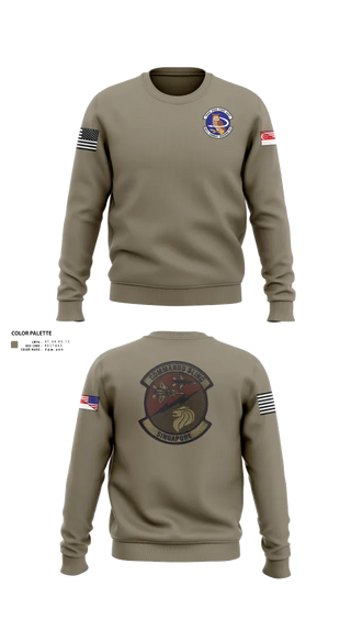 Crew Neck Sweatshirt, 497 COMBAT TRAINING FLIGHT, Air Force, Teamtime, Team time, sublimation, custom sports apparel, team uniforms, spirit wear, spiritwear, sports uniforms, custom shirts, team store, custom team store, fundraiser sports, apparel fundraiser