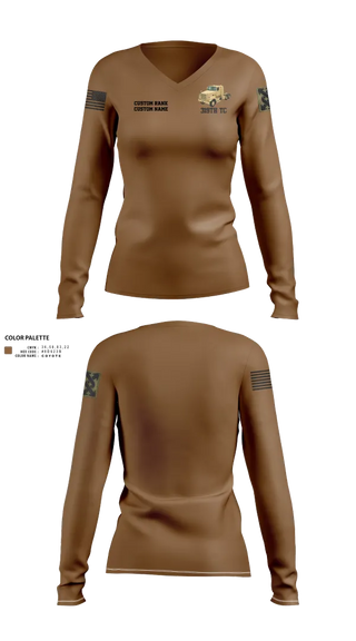 Womens Long Sleeve Vneck Shirt, 319th TC, , Teamtime, Team time, sublimation, custom sports apparel, team uniforms, spirit wear, spiritwear, sports uniforms, custom shirts, team store, custom team store, fundraiser sports, apparel fundraiser