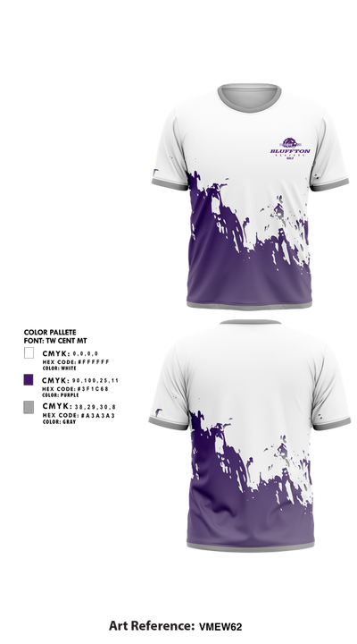 Bluffton University 87987155 Short Sleeve Performance Shirt - 1