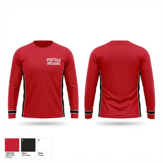 Long Sleeve Performance Shirt, Portage Indians, Men's Basketball, Teamtime, Team time, sublimation, custom sports apparel, team uniforms, spirit wear, spiritwear, sports uniforms, custom shirts, team store, custom team store, fundraiser sports, apparel fundraiser
