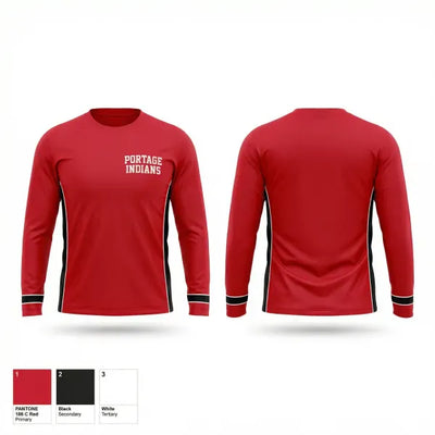 Portage Indians 77552010 Long Sleeve Performance Shirt 2