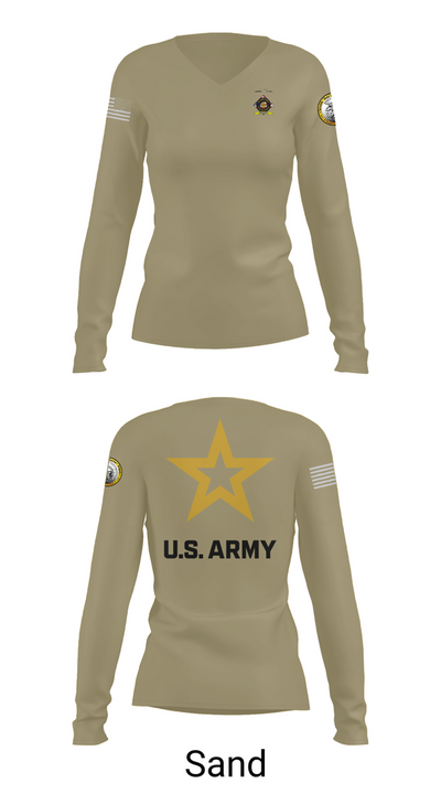 University of Toledo Army Marksmanship Unit 95742667 Women's Long Sleeve V-neck Shirt - 97
