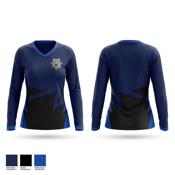 Womens Long Sleeve Vneck Shirt, Banner Health Security, , Teamtime, Team time, sublimation, custom sports apparel, team uniforms, spirit wear, spiritwear, sports uniforms, custom shirts, team store, custom team store, fundraiser sports, apparel fundraiser