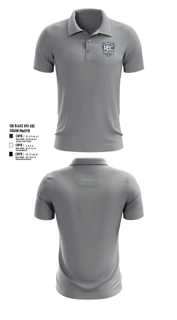 Short Sleeve Performance Polo, Rainbow City Police Department, Police, Teamtime, Team time, sublimation, custom sports apparel, team uniforms, spirit wear, spiritwear, sports uniforms, custom shirts, team store, custom team store, fundraiser sports, apparel fundraiser
