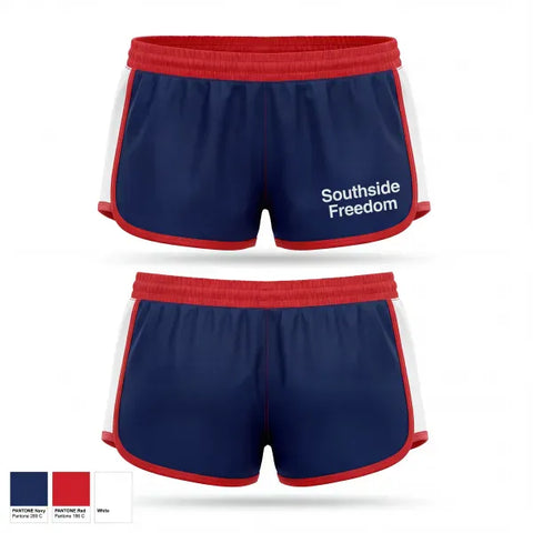 Womens Shorts, Southside Freedom, Baseball, Teamtime, Team time, sublimation, custom sports apparel, team uniforms, spirit wear, spiritwear, sports uniforms, custom shirts, team store, custom team store, fundraiser sports, apparel fundraiser