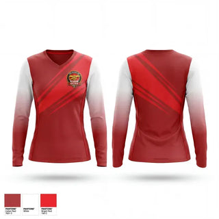 Womens Long Sleeve Vneck Shirt, AYSO Region 1398 Extra Arsenal, Men's Soccer, Teamtime, Team time, sublimation, custom sports apparel, team uniforms, spirit wear, spiritwear, sports uniforms, custom shirts, team store, custom team store, fundraiser sports, apparel fundraiser