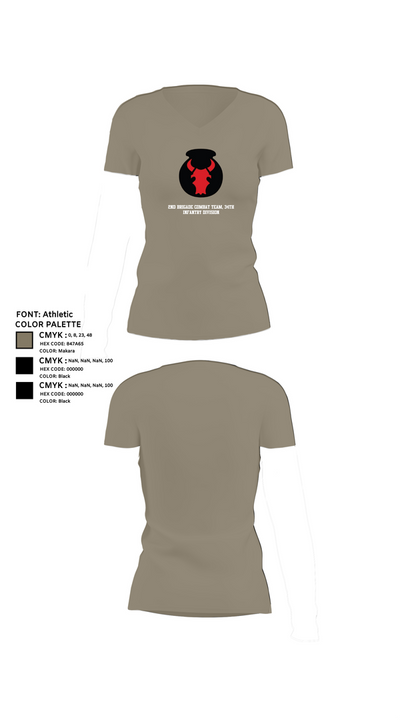 2nd Brigade Combat Team, 34th Infantry Division 70641214 Women's Short Sleeve V-neck Shirt - 61