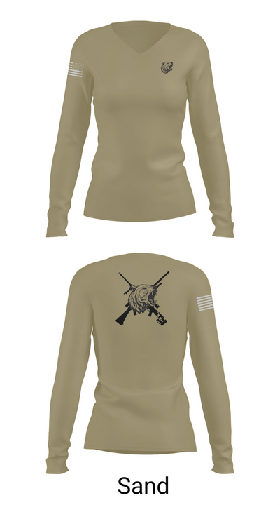 APM 1-25 83857277 Women's Long Sleeve V-neck Shirt - 97