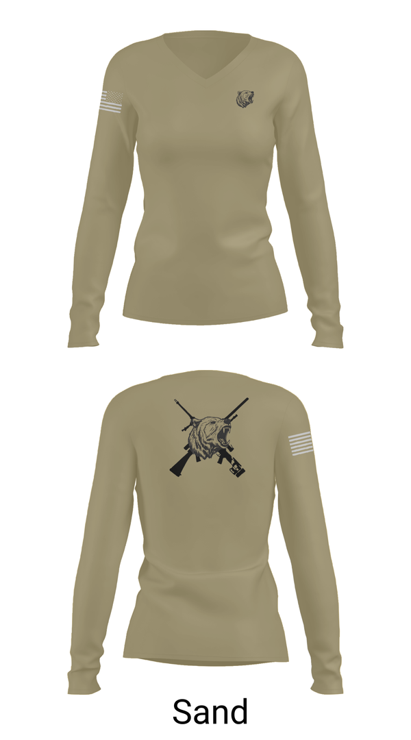 Womens Long Sleeve Vneck Shirt, , Marines, Teamtime, Team time, sublimation, custom sports apparel, team uniforms, spirit wear, spiritwear, sports uniforms, custom shirts, team store, custom team store, fundraiser sports, apparel fundraiser