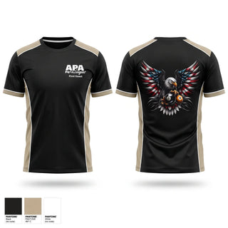 Soft Poly Tee Cotton Like Feel, First Coast APA, Golf, Teamtime, Team time, sublimation, custom sports apparel, team uniforms, spirit wear, spiritwear, sports uniforms, custom shirts, team store, custom team store, fundraiser sports, apparel fundraiser