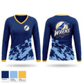 Wrens Baseball Women's Long Sleeve V-neck Shirt - 1