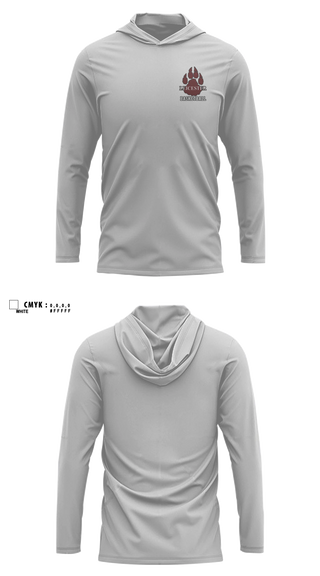 Long Sleeve Performance Shirt with hood, Leicester High School Basketball, Men's Basketball, Teamtime, Team time, sublimation, custom sports apparel, team uniforms, spirit wear, spiritwear, sports uniforms, custom shirts, team store, custom team store, fundraiser sports, apparel fundraiser