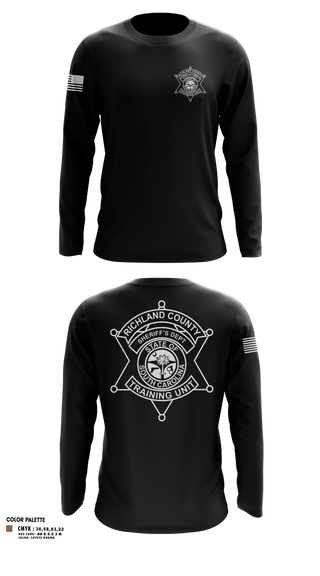 Long Sleeve Rash Guard Shirt, Richland County Sheriff's Department Training Unit, Police, Teamtime, Team time, sublimation, custom sports apparel, team uniforms, spirit wear, spiritwear, sports uniforms, custom shirts, team store, custom team store, fundraiser sports, apparel fundraiser