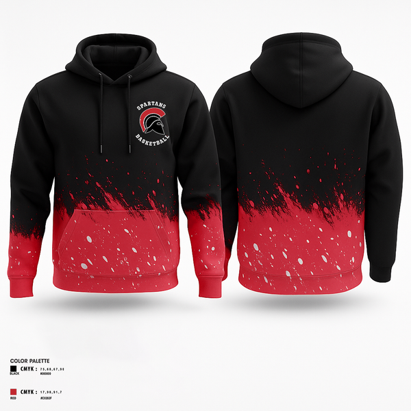 Hoodie, Spartans, Men's Basketball, Teamtime, Team time, sublimation, custom sports apparel, team uniforms, spirit wear, spiritwear, sports uniforms, custom shirts, team store, custom team store, fundraiser sports, apparel fundraiser