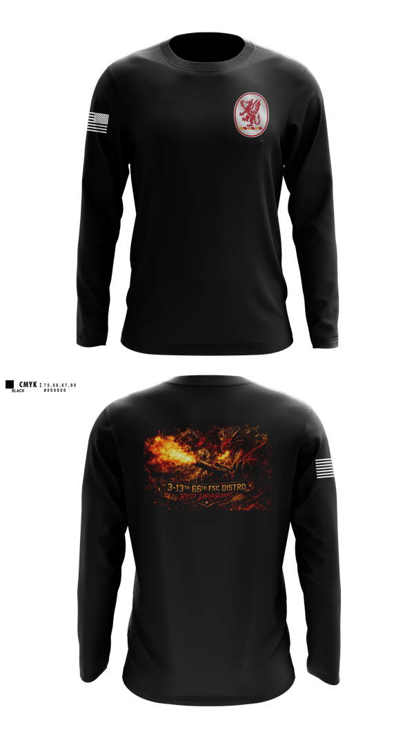 Long Sleeve Performance Shirt, 3-13th 66th FSC, Army, Teamtime, Team time, sublimation, custom sports apparel, team uniforms, spirit wear, spiritwear, sports uniforms, custom shirts, team store, custom team store, fundraiser sports, apparel fundraiser