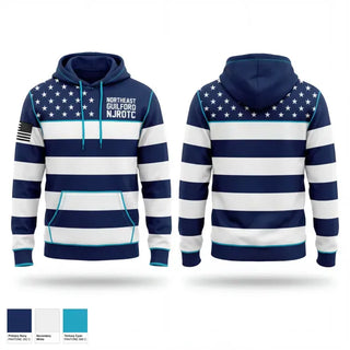 Hoodie, Northeast Guilford NJROTC, Navy, Teamtime, Team time, sublimation, custom sports apparel, team uniforms, spirit wear, spiritwear, sports uniforms, custom shirts, team store, custom team store, fundraiser sports, apparel fundraiser