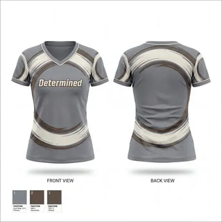 Womens Short Sleeve Vneck Shirt, Determined, Baseball, Teamtime, Team time, sublimation, custom sports apparel, team uniforms, spirit wear, spiritwear, sports uniforms, custom shirts, team store, custom team store, fundraiser sports, apparel fundraiser