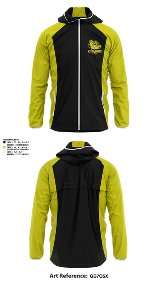 Windbreaker, Richards High School Cheer, Cheer, Teamtime, Team time, sublimation, custom sports apparel, team uniforms, spirit wear, spiritwear, sports uniforms, custom shirts, team store, custom team store, fundraiser sports, apparel fundraiser
