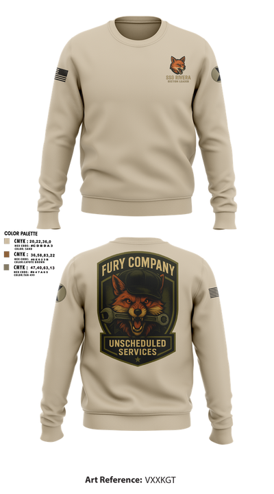 Unscheduled Service 19126504 Crew Neck Sweatshirt - 1