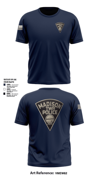 Short Sleeve Performance Shirt, Madison Township, Police, Teamtime, Team time, sublimation, custom sports apparel, team uniforms, spirit wear, spiritwear, sports uniforms, custom shirts, team store, custom team store, fundraiser sports, apparel fundraiser