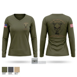 Womens Long Sleeve Vneck Shirt, Jackson Municipal Special Response Team, Police, Teamtime, Team time, sublimation, custom sports apparel, team uniforms, spirit wear, spiritwear, sports uniforms, custom shirts, team store, custom team store, fundraiser sports, apparel fundraiser