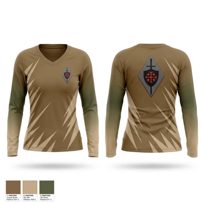 CT Crusaders Women's Long Sleeve V-neck Shirt - 1