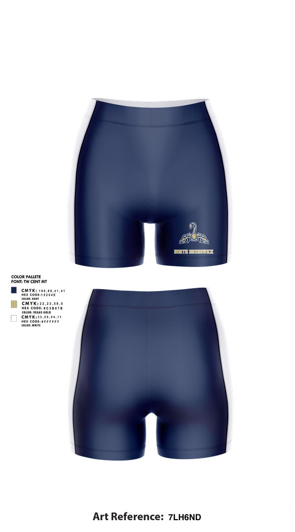 Womens Shorts, North Brunswick High School Dance Team, Spirit Store, Teamtime, Team time, sublimation, custom sports apparel, team uniforms, spirit wear, spiritwear, sports uniforms, custom shirts, team store, custom team store, fundraiser sports, apparel fundraiser