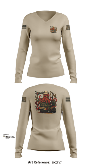 Womens Long Sleeve Vneck Shirt, NCHB-1, , Teamtime, Team time, sublimation, custom sports apparel, team uniforms, spirit wear, spiritwear, sports uniforms, custom shirts, team store, custom team store, fundraiser sports, apparel fundraiser