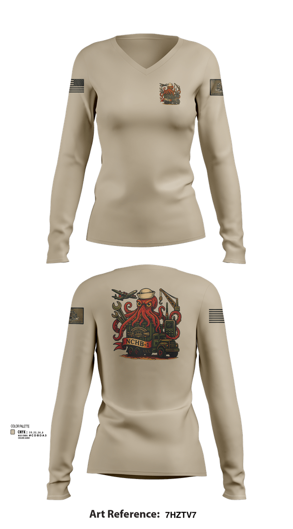 Womens Long Sleeve Vneck Shirt, NCHB-1, , Teamtime, Team time, sublimation, custom sports apparel, team uniforms, spirit wear, spiritwear, sports uniforms, custom shirts, team store, custom team store, fundraiser sports, apparel fundraiser
