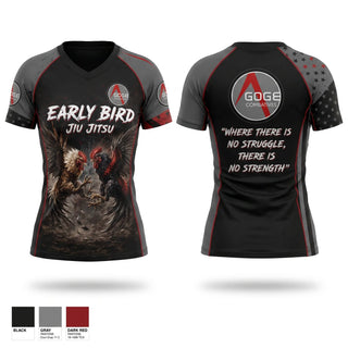 Womens Short Sleeve Vneck Shirt, Agoge Combatives EarlyBird, , Teamtime, Team time, sublimation, custom sports apparel, team uniforms, spirit wear, spiritwear, sports uniforms, custom shirts, team store, custom team store, fundraiser sports, apparel fundraiser