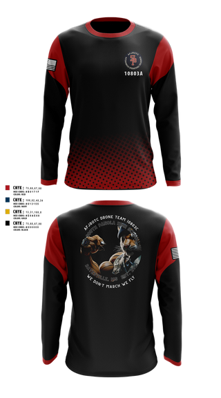 Long Sleeve Performance Shirt, AFJROTC MS-081 DRONE TEAM, , Teamtime, Team time, sublimation, custom sports apparel, team uniforms, spirit wear, spiritwear, sports uniforms, custom shirts, team store, custom team store, fundraiser sports, apparel fundraiser