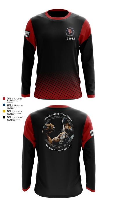 AFJROTC MS-081 DRONE TEAM 88778530 Long Sleeve Performance Shirt 227